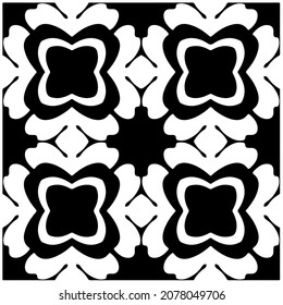 Vector geometric seamless pattern.Modern geometric background with abstract shapes.Monochromatic Repeating Patterns.Endless abstract texture.black and white image for design.