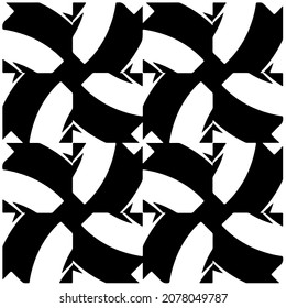 Vector geometric seamless pattern.Modern geometric background with abstract shapes.Monochromatic Repeating Patterns.Endless abstract texture.black and white image for design.