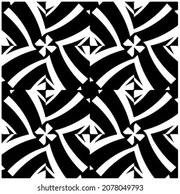 Vector geometric seamless pattern.Modern geometric background with abstract shapes.Monochromatic Repeating Patterns.Endless abstract texture.black and white image for design.