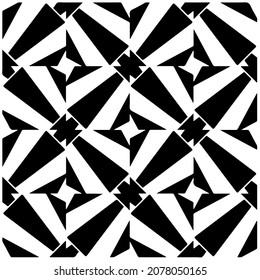 
Vector geometric seamless pattern.Modern geometric background with abstract shapes.Monochromatic Repeating Patterns.Endless abstract texture.black and white image for design.