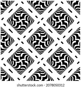 
Vector geometric seamless pattern.Modern geometric background with abstract shapes.Monochromatic Repeating Patterns.Endless abstract texture.black and white image for design.