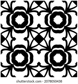 Vector geometric seamless pattern.Modern geometric background with abstract shapes.Monochromatic Repeating Patterns.Endless abstract texture.black and white image for design.
