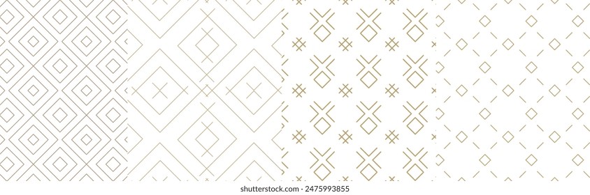 vector geometric seamless patterns. Collection of linear modern patterns. Patterns added to the swatch panel.