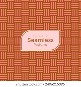 Vector geometric seamless patterns collection. Stylish of abstract colorful backgrounds with elegant minimal labels. Modern line ornament textures. Repeat geometric design swatches