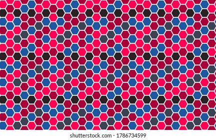 Vector geometric seamless patterns. Cute abstract textures. Modern design. Blue and Burgundy color.