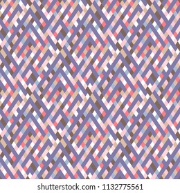 Vector geometric seamless plaid pattern in cute pink color. Small print with squares, checks and geometric shapes. Sporty abstract background with lines and stripes. Vintage retro background in vector