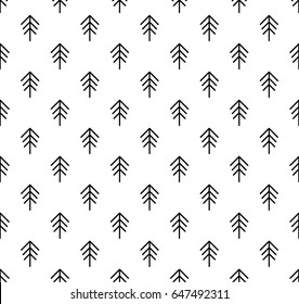 Vector Geometric Seamless Repeat Pattern, Line Logo template for wrapping paper and packaging, Mono line linear floral label, minimal monochromatic design background backdrop, Scandinavian Pattern
