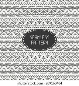 Vector geometric seamless retro pattern with vintage hipster diamond. Wrapping paper. Paper for scrapbook. Fashion background. Tiling. Stylish graphic texture for design.