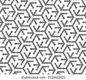 Vector geometric seamless texture realistic bike chain. Isolated on white background.