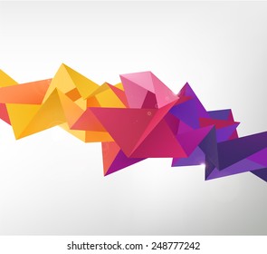 vector geometric shape, abstract colorful futuristic background