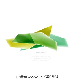 Vector geometric shape ad promo banner. Abstract universal layout