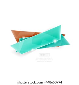 Vektorgeometrische Form und Werbebanner. Abstraktes, universelles Layout
