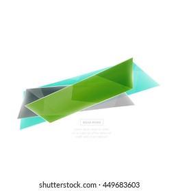 Vector geometric shape ad promo banner. Abstract universal layout