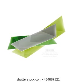 Vector geometric shape ad promo banner. Abstract universal layout