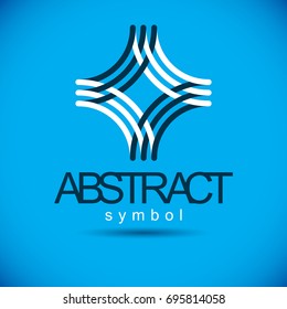 Vector geometric shape best for use as business identity abstract logo, icon. Creative logothype, emblem.