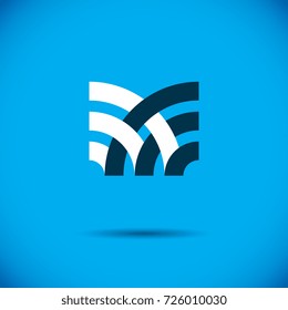 Vector geometric shape best for use as business identity abstract logo, symbol. Creative logothype.