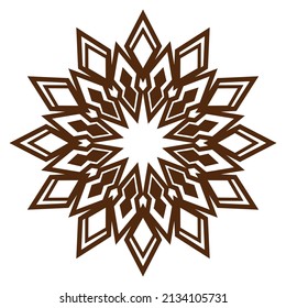 Vector geometric shapes. Circular abstract. Shapes made using line, triangles, circles, and other polygons.