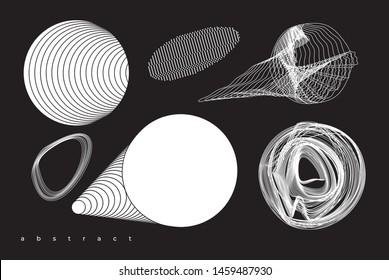 Vector Geometric Shapes Collection For Business Design Concepts. Animation Web Interfaces

