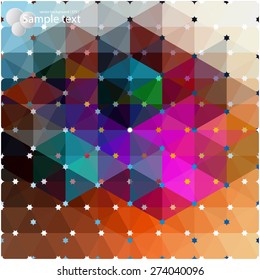 Vector geometric shapes. Colorful background. Texture for use in the design of brochures, booklets, banners and others.