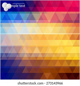 Vector geometric shapes. Colorful mosaic background.