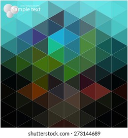 Vector geometric shapes. Colorful mosaic background.