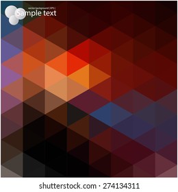 Vector geometric shapes. Colorful mosaic background.