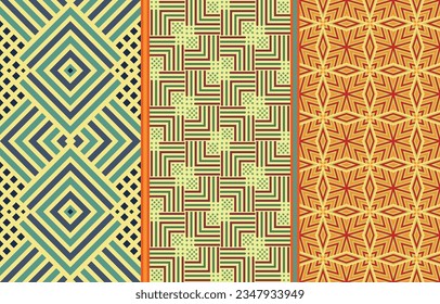 Vector geometric shapes seamless pattern collection set of colorful backgrounds modern abstract geometric texture cute simple pattern design for baby, kids, decoration, set 1