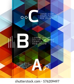 Geometrische Vektorformen - Dreiecke, abstrakter Hintergrund