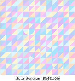 Vector geometric shapes and triangles, colorful patterns, pastel