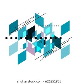 Vector geometric shear template abstract background design