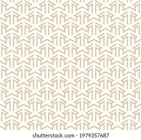 Geometrischer, kleiner Chevron-Pfeil Form nahtlos Muster gelbe goldener Hintergrund. Verwendung für Stoffe, Textilien, Dekorationselemente.