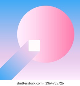 Vector Geometric Smooth blue pink gradient Background in Material Design style. Simple Minimalistic Colorful Pattern based on Grid and keyline shapes. Artwork Business Web Presentation Cover Fabric