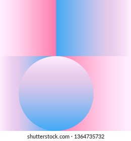 Vector Geometric Smooth blue pink gradient Background in Material Design style. Simple Minimalistic Colorful Pattern based on Grid and keyline shapes. Artwork Business Web Presentation Cover Fabric
