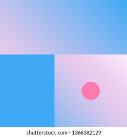 Vector Geometric Smooth blue pink gradient Background in Material Design style. Simple Minimalistic Colorful Pattern based on Grid and keyline shapes. Artwork Business Web Presentation Cover Fabric