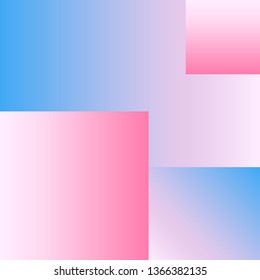 Vector Geometric Smooth blue pink gradient Background in Material Design style. Simple Minimalistic Colorful Pattern based on Grid and keyline shapes. Artwork Business Web Presentation Cover Fabric