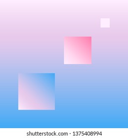 Vector Geometric Smooth blue pink gradient Background in Material Design style. Simple Minimalistic Colorful Pattern based on Grid and keyline shapes. Artwork Business Web Presentation Cover Fabric