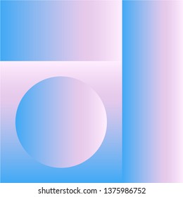 Vector Geometric Smooth blue pink gradient Background in Material Design style. Simple Minimalistic Colorful Pattern based on Grid and keyline shapes. Artwork Business Web Presentation Cover Fabric
