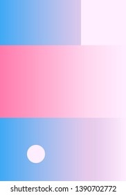 Vector Geometric Smooth blue pink gradient Background in Material Design style. Simple Minimalistic Colorful Pattern based on Grid and keyline shapes. Artwork Business Web Presentation Cover Fabric
