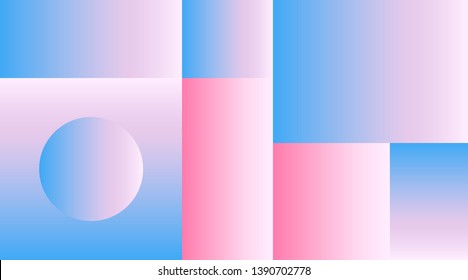Vector Geometric Smooth blue pink gradient Background in Material Design style. Simple Minimalistic Colorful Pattern based on Grid and keyline shapes. Artwork Business Web Presentation Cover Fabric