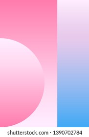 Vector Geometric Smooth blue pink gradient Background in Material Design style. Simple Minimalistic Colorful Pattern based on Grid and keyline shapes. Artwork Business Web Presentation Cover Fabric