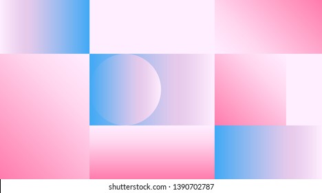Vector Geometric Smooth blue pink gradient Background in Material Design style. Simple Minimalistic Colorful Pattern based on Grid and keyline shapes. Artwork Business Web Presentation Cover Fabric