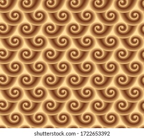 Fondo moderno de espiral geométrica vectorial. Estilo artesanal a la moda en un patrón impecable