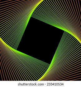 vector geometric spiral on a black background