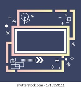 Vector geometric square shape, Creative addition on free space.