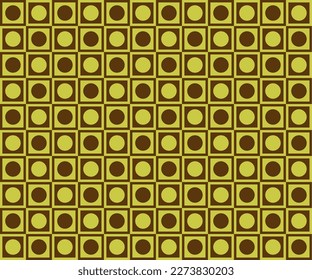 vector geometric squares and circles in shades of green and brown for background or design needs for textile and others