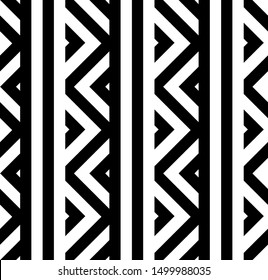 Vector geometric striped seamless pattern with triangles. Modern stylish zigzag texture. 