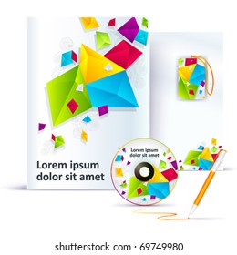 Vector geometric  template business set.