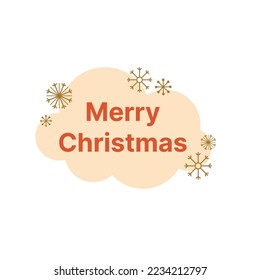 Texto geométrico vectorial Elemento Feliz Navidad aislado. Forma abstracta geométrica de mosaico de vacaciones de invierno con frase de saludo. Ilustración decorativa de Año Nuevo minimalista