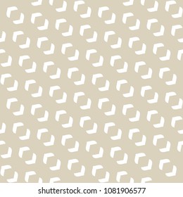 Vector geometric texture with curved arch shapes, small elements in diagonal grid. Abstract modern white and beige seamless pattern. Elegant minimalist background. Stylish design for decor, fabric