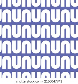 vector geometric texture with isolated solid color trendy purple tint background, vector seamless texture with purple background and white letters of the latin alphabet